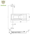 GL-11123 Localización de puerta empotrada de acero inoxidable para camioneta de camiones refrigerados